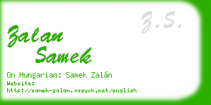 zalan samek business card